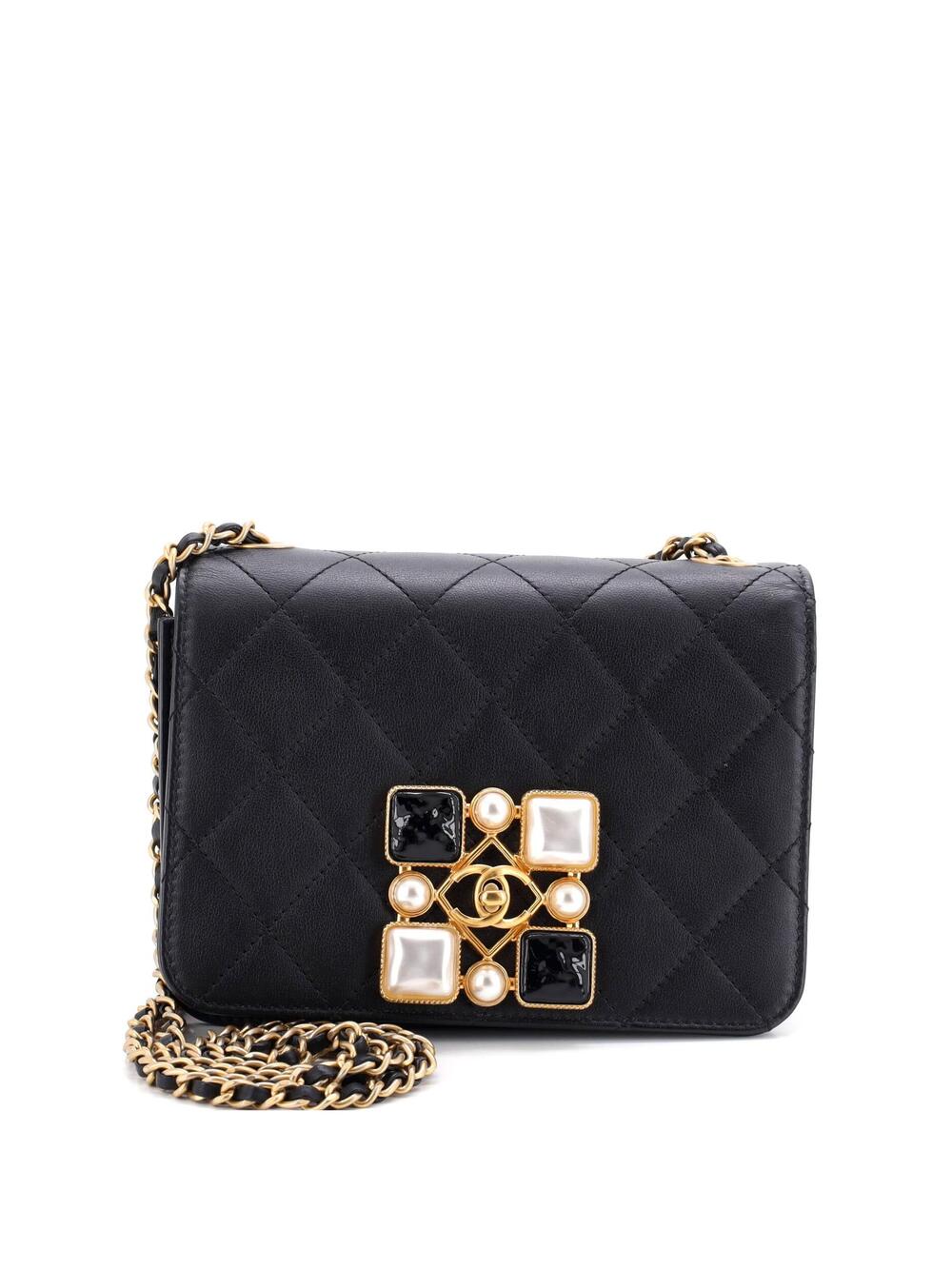 Chanel Resin And Pearl Cc Full Flap Bag #270725C48B